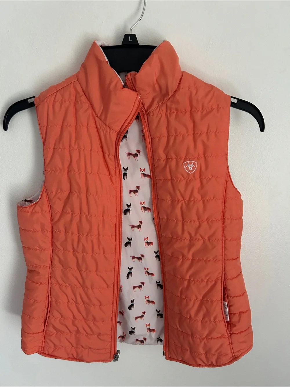 Ariat Girls' Coral Reversible Quilted Vest Size XL